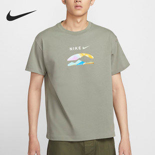 Nike/耐克正品夏季新款男士针织透气休闲运动短袖HJ3958-053