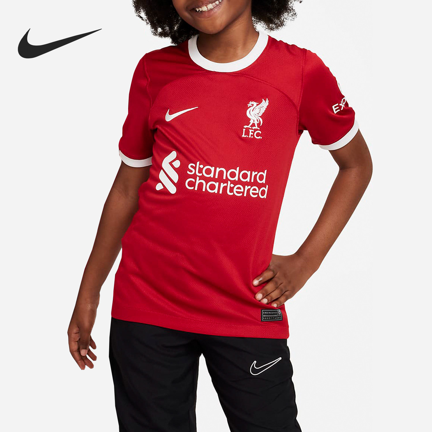 Nike/耐克官方正品新款大童运动透气足球训练休闲短袖DX2766-688