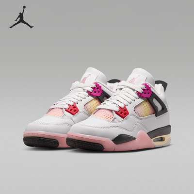 Nike耐克正品Jordan 4 Retro Comic大童低帮儿童篮球鞋IO2361-100