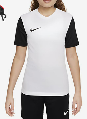 Nike/耐克正品夏季款儿童休闲修身运动透气拼接短袖DH8389-100