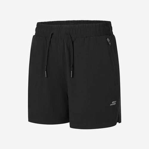 Skechers/斯凯奇正品夏季款女士印花松紧拉链梭织短裤P225W032
