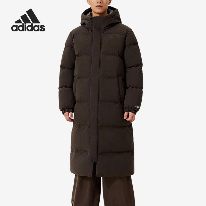 Adidas/阿迪达斯正品新款男羽绒服连帽长款保暖外套KC2163