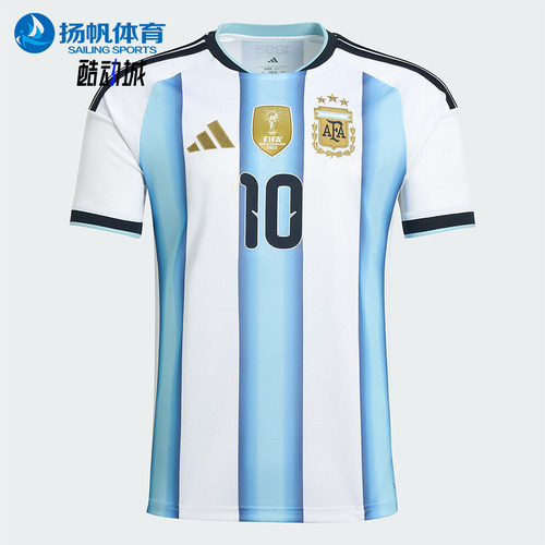 Adidas/阿迪达斯正品阿根廷男士针织修身圆领足球运动T恤KA8117