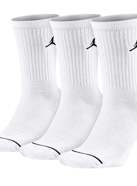 耐克运动袜AJ袜长筒袜JORDAN速干跑步健身篮球训练袜3双装DX9632