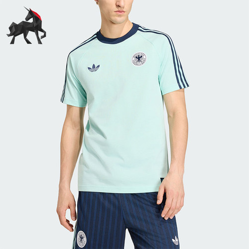 Adidas/阿迪达斯正品DFB OG TEE男士透气复古运动修身T恤KE2928