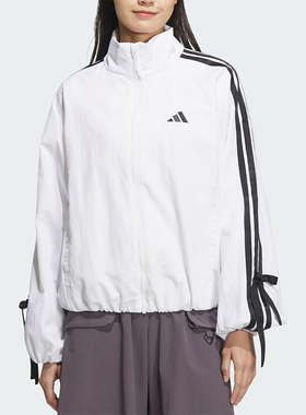 Adidas/阿迪达斯正品2025新款女士经典三条纹蝴蝶结外套JY5651
