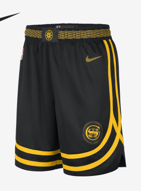 Nike/耐克正品金州勇士队NBA男士宽松透气运动短裤DX8702-010