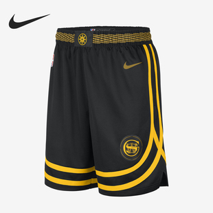 Nike/耐克正品金州勇士队NBA男士宽松透气运动短裤DX8702-010