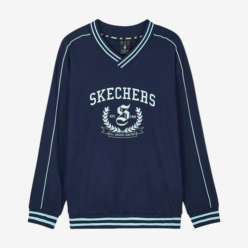 Skechers斯凯奇正品男女字母印花运动卫衣/套头衫L324U077-00DU