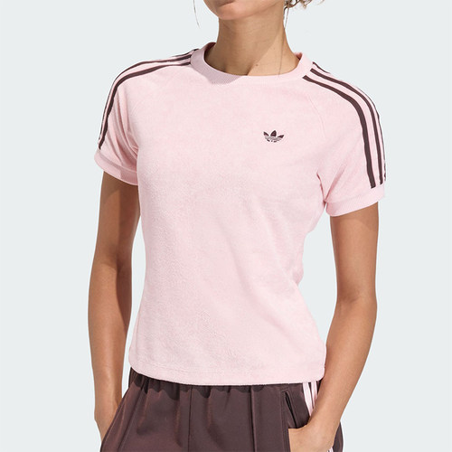 Adidas/阿迪达斯正品三叶草女士柔软圆领舒适修身短袖T恤KD1410