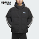 宽松连帽双面穿保暖羽绒服KF9277 三叶草男士 Adidas 阿迪达斯正品