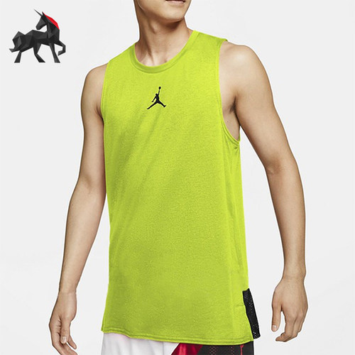 Nike/耐克正品JORDAN新款男荧光绿黑色经典篮球背心CJ5545-389