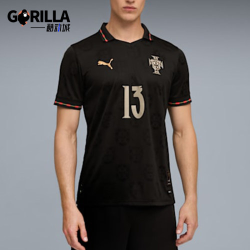 Puma/彪马正品新款男黑金色足球比赛训练经典轻盈足球服783884-19