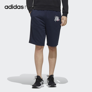 印花休闲透气中腰运动短裤 Adidas 时尚 NEO男士 FP7311 阿迪达斯正品