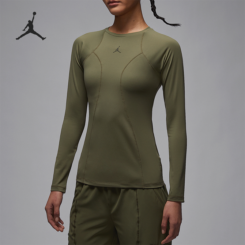 Nike/耐克正品JORDAN女士休闲修身保暖针织打底衫FN5111-222