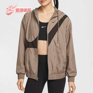 女士运动健身梭织连帽休闲外套HM8972 2025春季 214 耐克正品 Nike