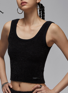Nike/耐克正品JORDAN女士针织短款露脐透气背心HQ9172-010