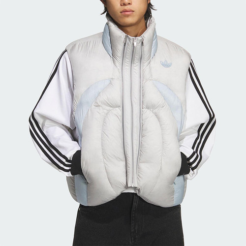 Adidas/阿迪达斯正品三叶草男女立领时尚宽松保暖羽绒马甲KS8232