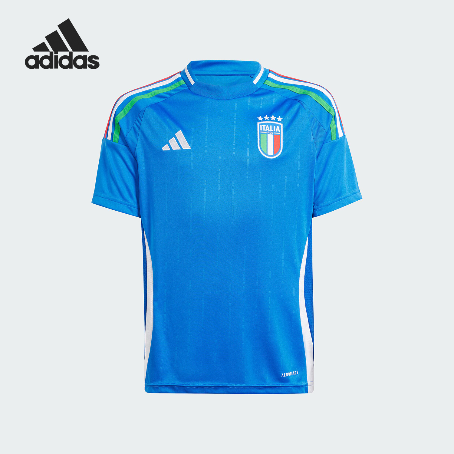 Adidas/阿迪达斯官方正品意大利队大童主场足球运动球衣IQ0496