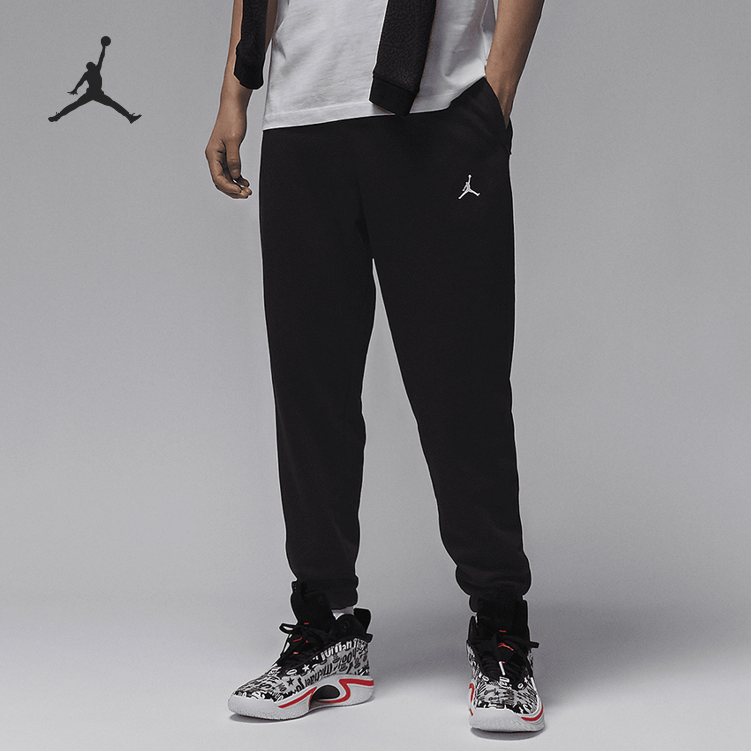 Nike/耐克官方正品JORDAN男士吸湿排汗透气针织长裤FV8609-010,运动服/休闲服装,运动长裤,淘宝优惠券,粉丝福利购,淘宝优惠卷