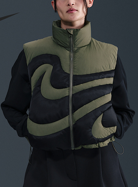 Nike/耐克正品Swoosh Series女士运动复古羽绒马甲IH3981-222