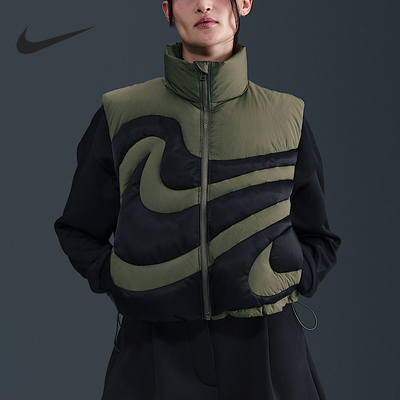 Nike/耐克正品Swoosh Series女士运动复古羽绒马甲IH3981-222