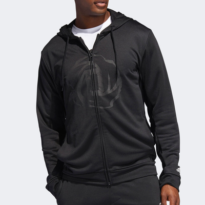 Adidas/阿迪达斯正品春季男子针织连帽篮球运动外套 DP5764