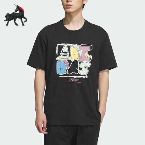 Adidas/阿迪达斯正品GFX T-SHIRT 3男女经典图案宽松短袖KB2829