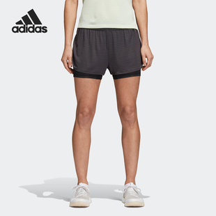 阿迪达斯正品 女子针织训练短裤 2in1 Shrt CW4054 Chill Adidas