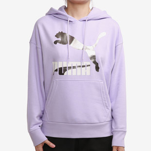 彪马正品 531385 2021秋季 女子休闲连帽宽松套头卫衣 新款 Puma