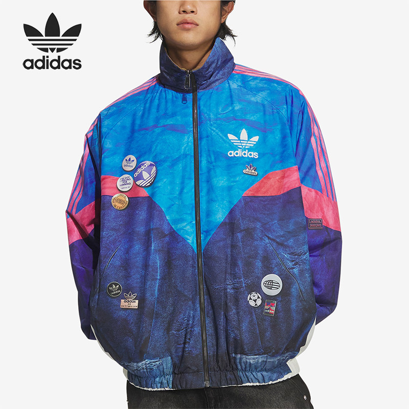 Adidas/阿迪达斯正品三叶草男士保暖立领休闲长袖棉服IA4400