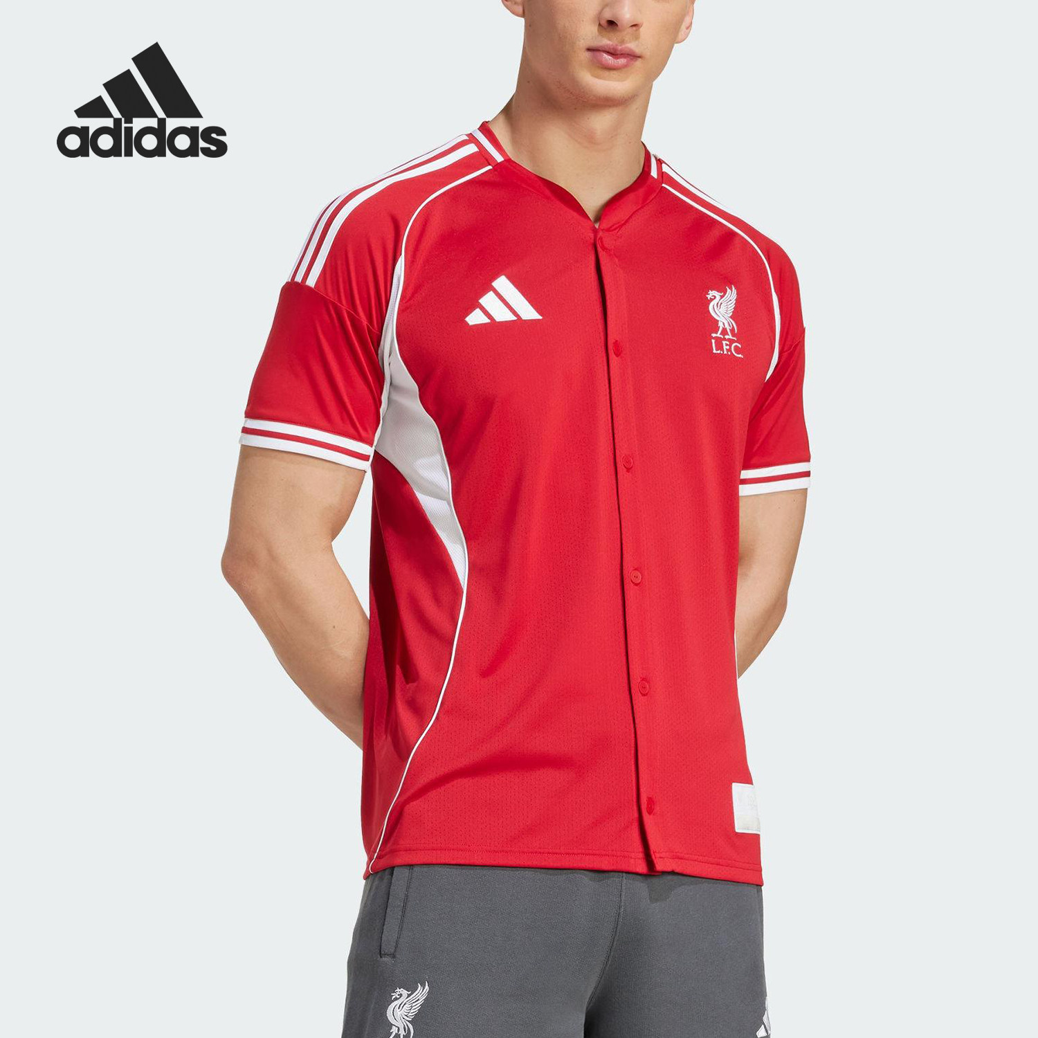 Adidas/阿迪达斯官方正品夏季男士休闲足球棒球短袖衬衫T恤JW5480,运动服/休闲服装,运动T恤,淘宝优惠券,粉丝福利购,淘宝优惠卷