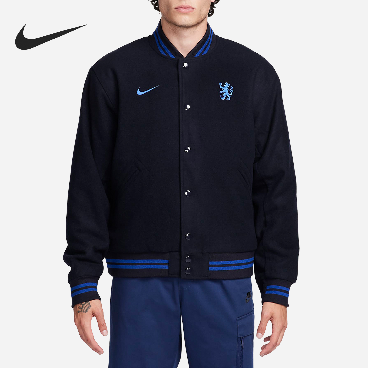 Nike/耐克官方正品新款男子时尚经典防风足球运动夹克外套FB2132 运动服/休闲服装 运动茄克/外套 原图主图