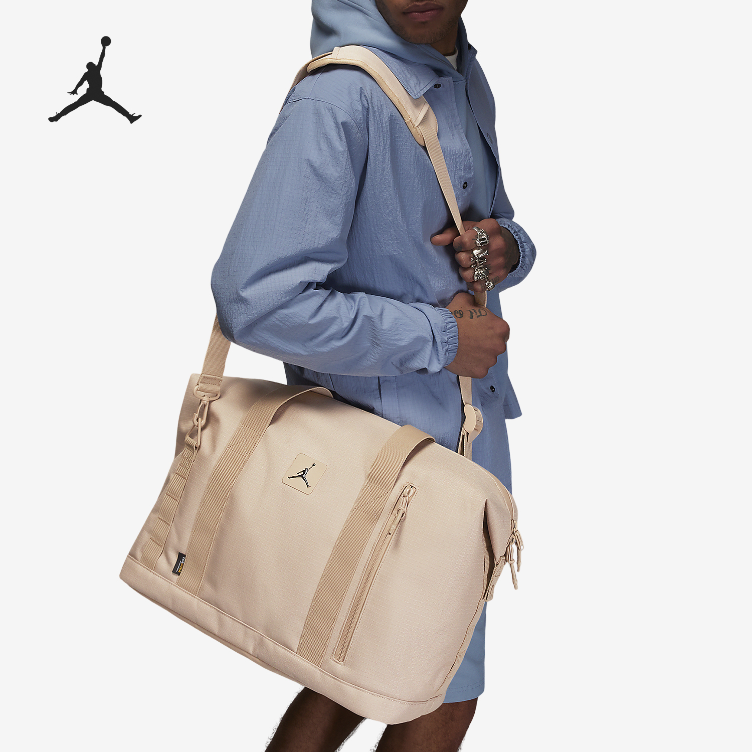 Nike/耐克正品Jordan 男女款托特双向拉链行李包HF1865-011