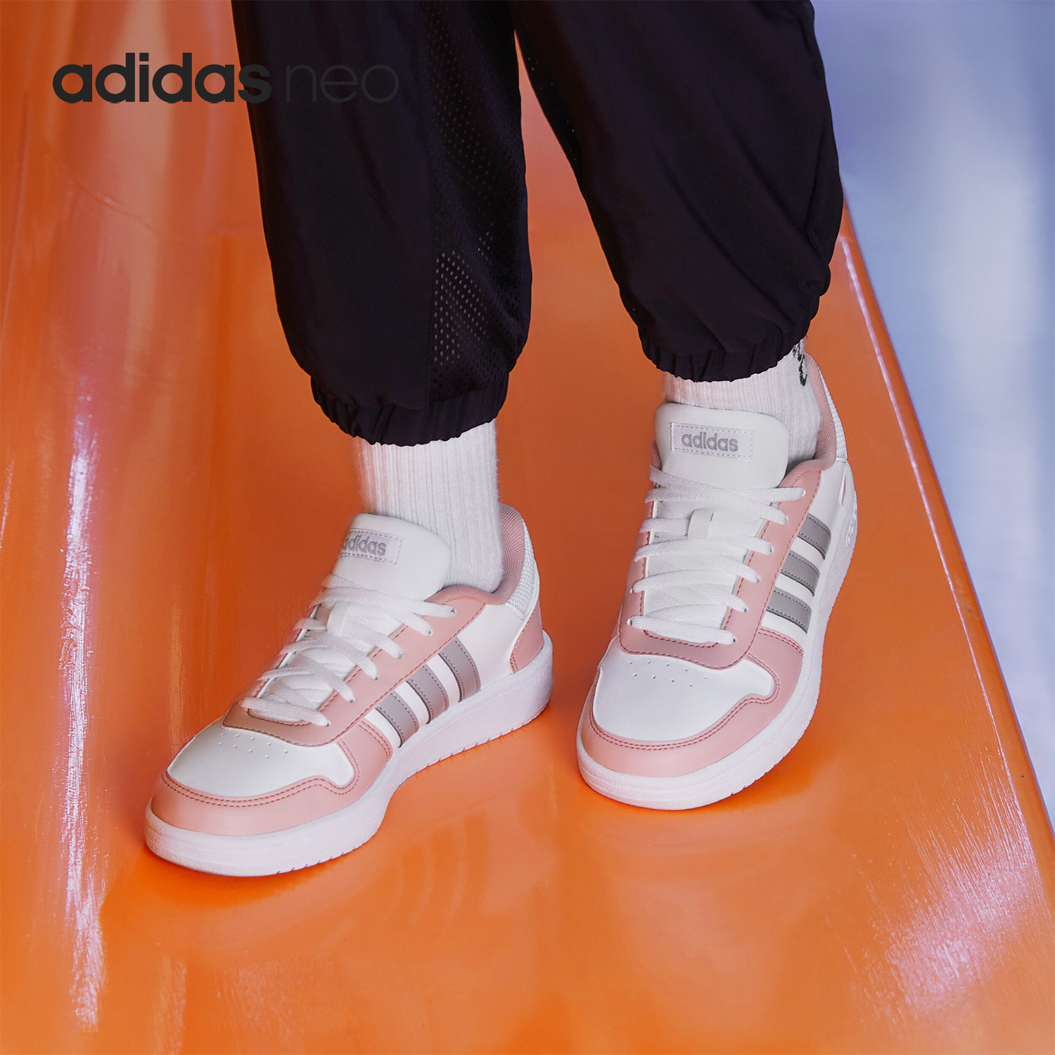 Adidas/阿迪达斯正品NEO男女新款活力粉小白鞋低帮休闲板鞋FW5855,运动鞋new,板鞋,淘宝优惠券,粉丝福利购,淘宝优惠卷