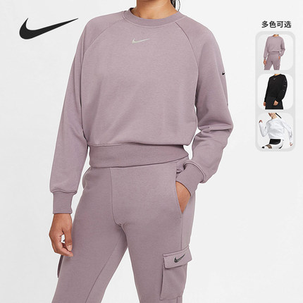 Nike/耐克正品女子圆领短款舒适跑步运动套头卫衣卫衣 CQ7773