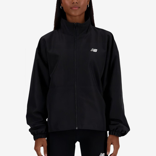 New Balance/NB正品2025新款女子简约透气立领夹克外套WJ41500-BK