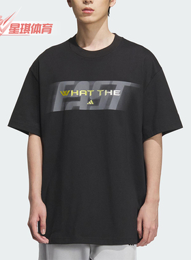 Adidas/阿迪达斯正品2025夏季款男士印花经典宽松篮球短袖KA2292