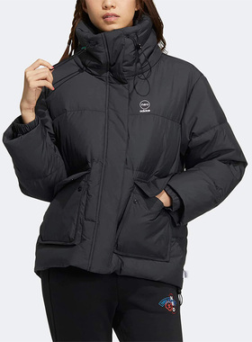 Adidas/阿迪达斯正品neo W JKT DW1女子立领运动保暖羽绒服HN2443