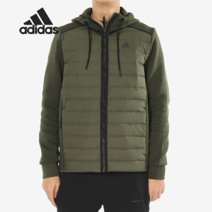 运动保暖连帽羽绒服外套 Adidas 阿迪达斯正品 男子2020新款 CY8722