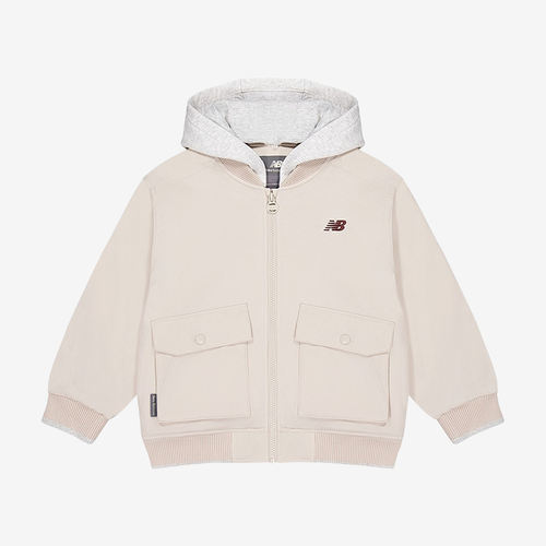 New Balance新百伦正品儿童连帽大口袋长袖棉衣7QF41013-LBG
