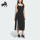 阿迪达斯正品 STORY DRESS女士修身 Adidas 长款 开叉连衣裙KB7758
