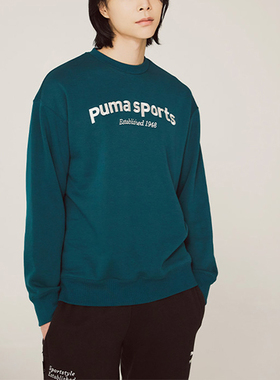 Puma/彪马正品2025男士运动加绒保暖字母刺绣卫衣625312-43
