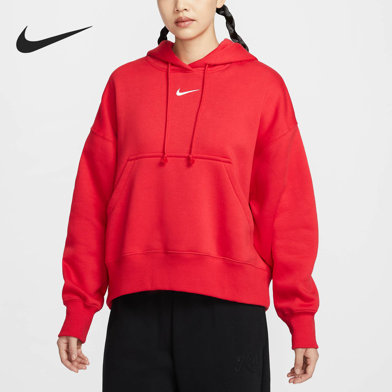 Nike/耐克正品经典女士针织连帽运动卫衣套头衫DQ5859-657