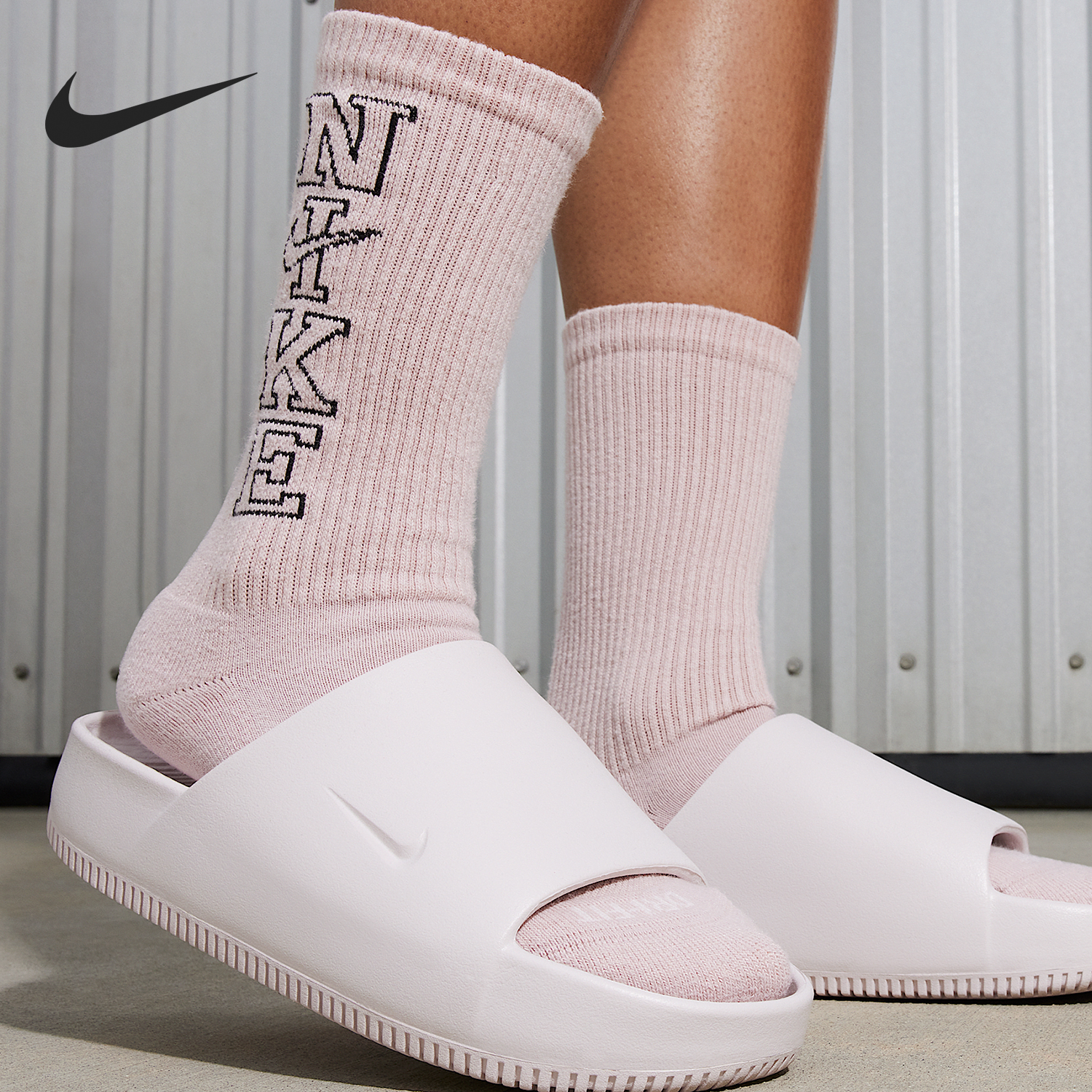 Nike/耐克正品Calm Slide女士休闲简约一字拖鞋DX4816-600