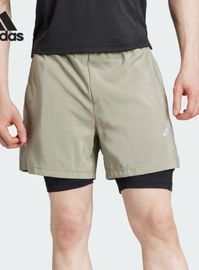 Adidas/阿迪达斯官方正品GYM+ WV 2IN1 S男士运动健身短裤IR8598