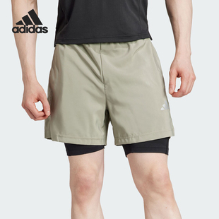 GYM 2IN1 S男士 IR8598 Adidas 运动健身短裤 阿迪达斯官方正品