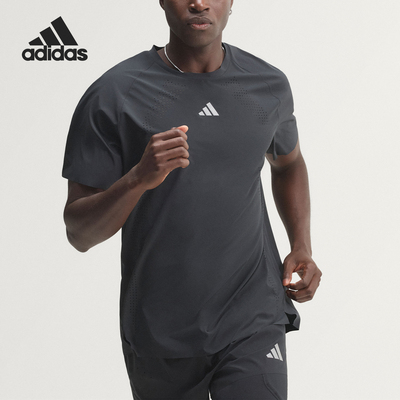Adidas/阿迪达斯官方正品新款男士网眼透气跑步运动短袖T恤KQ8649