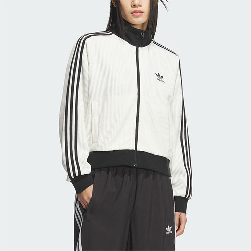 Adidas/阿迪达斯正品三叶草女士休闲针织运动宽松夹克外套KC2649
