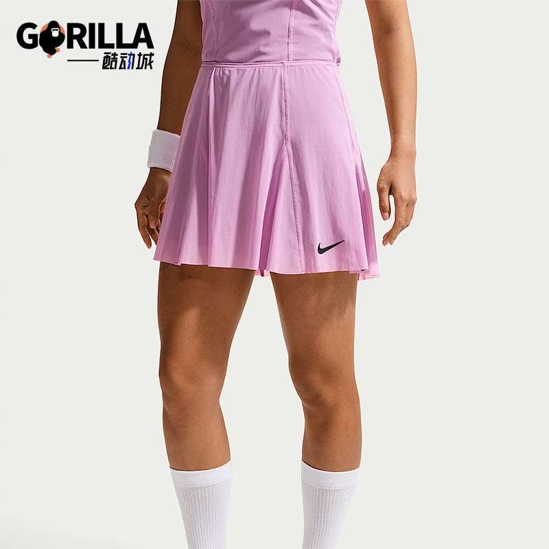 Nike/耐克正品Court Slam女士舒适高腰弹性经典网球裙IV5712-503